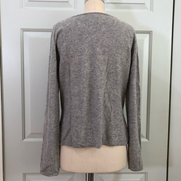 💯 Cashmere Made In Fiji Scoop Neckline Sweater Gray Color Size XL - Picture 7 of 7